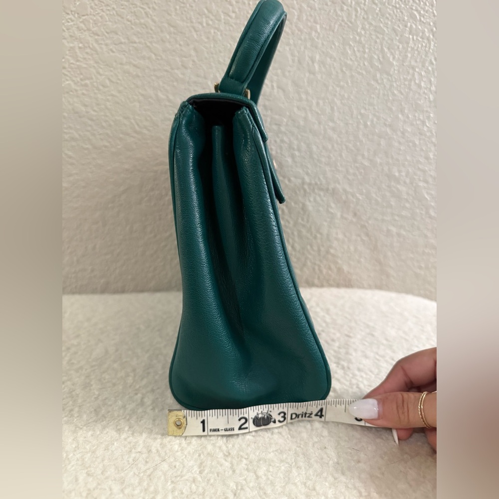 Givenchy Vintage Quilted Green Top-Handle Satchel with Gold Hardware - Picture 12 of 16